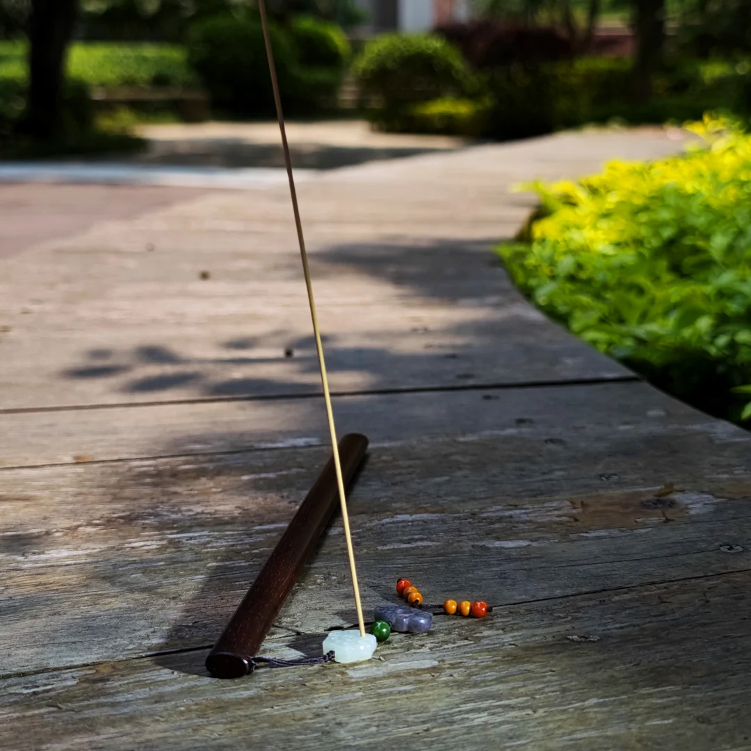 桃源境•小叶紫檀红木香筒带香插 超细椭圆形 随身便携中国风小众高级感中式香薰礼物